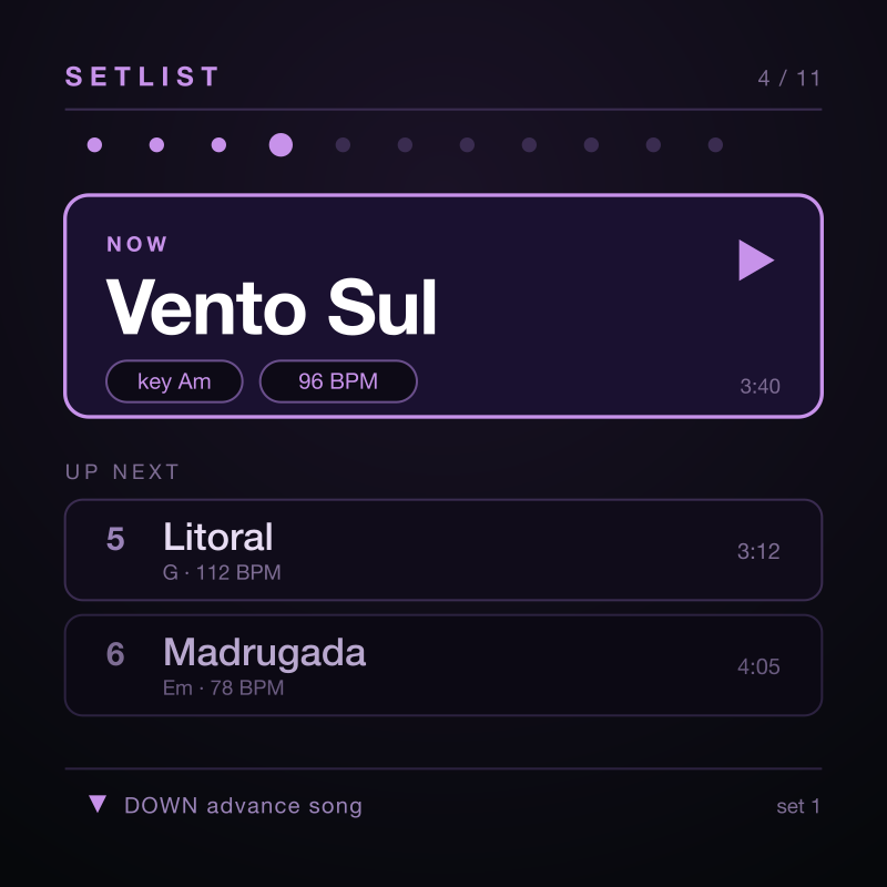 Setlist HUD preview